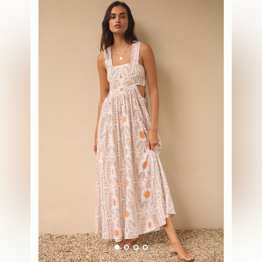NWT Anthropologie Tigre Indigo Piper Bandeau Cutout Maxi Dress (Sz Medium)